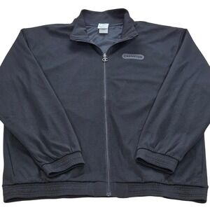 Champion XL Black Full Zip Track Jacket‎ Lightweight Athletic Warmup Coat